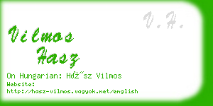 vilmos hasz business card